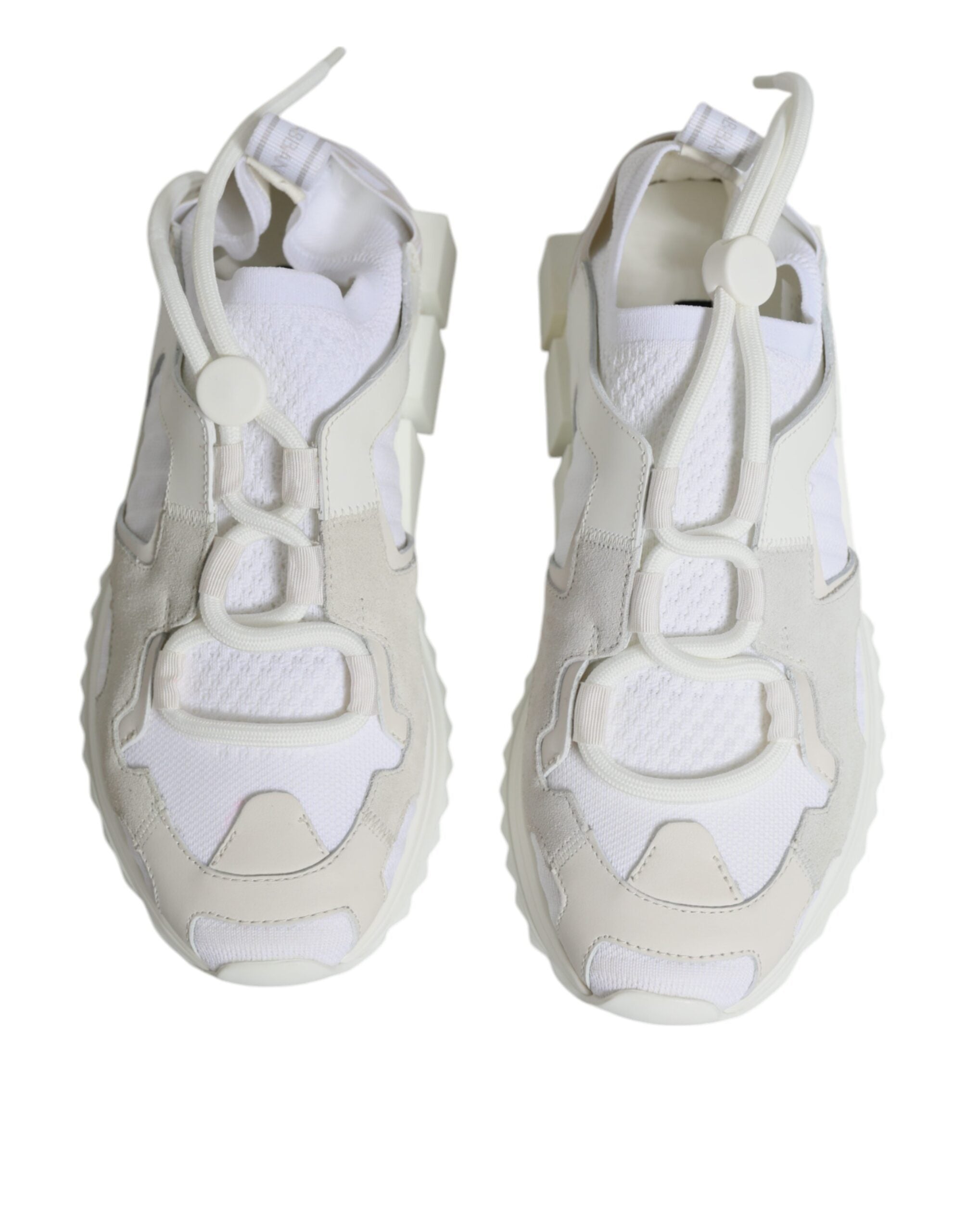 Chaussures de randonnée Dolce & Gabbana Sorrento en mesh blanc, baskets de trekking élégantes et confortables.