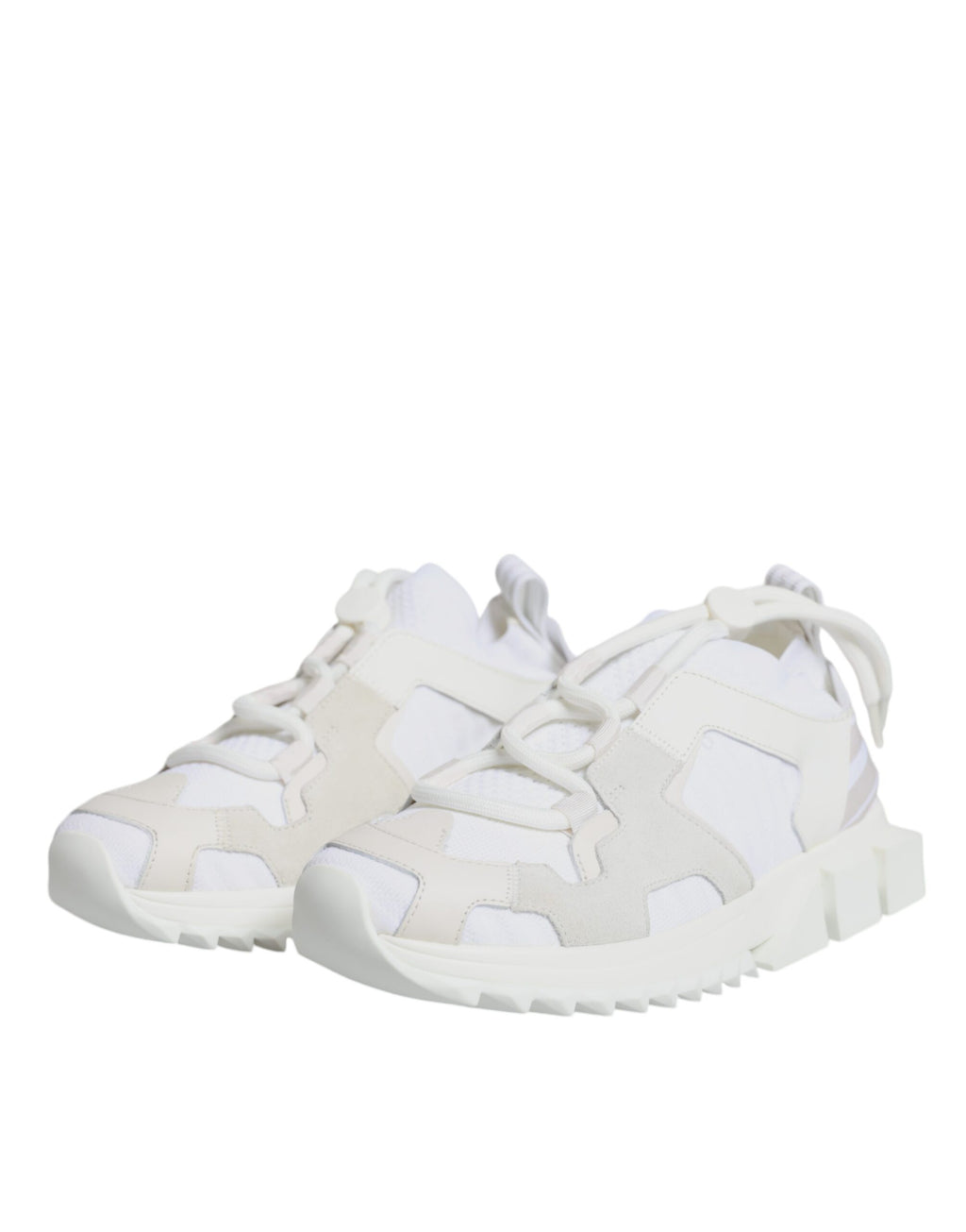 Chaussures de randonnée en mesh blanc Dolce & Gabbana Sorrento, baskets de trekking élégantes et confortables.