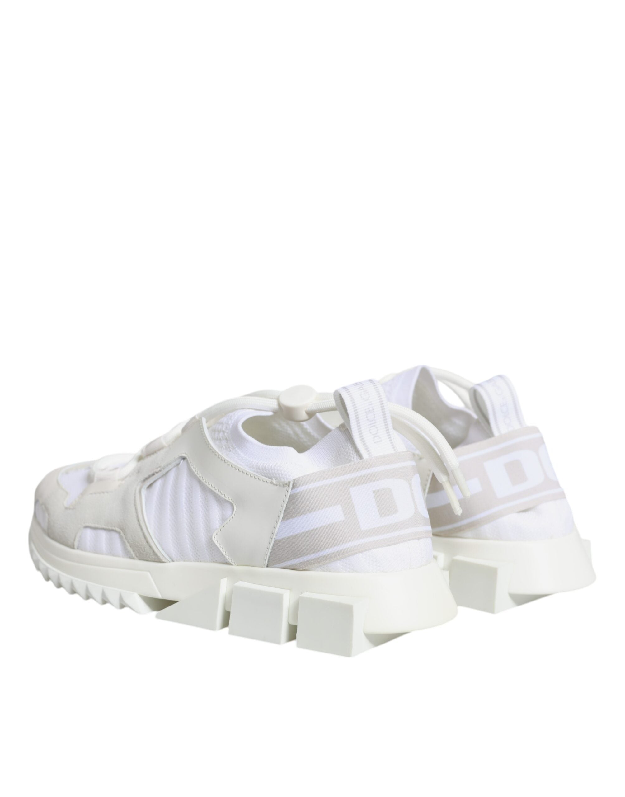 Chaussures de randonnée en mesh blanc Dolce & Gabbana Sorrento, baskets élégantes pour un style sportif et tendance.