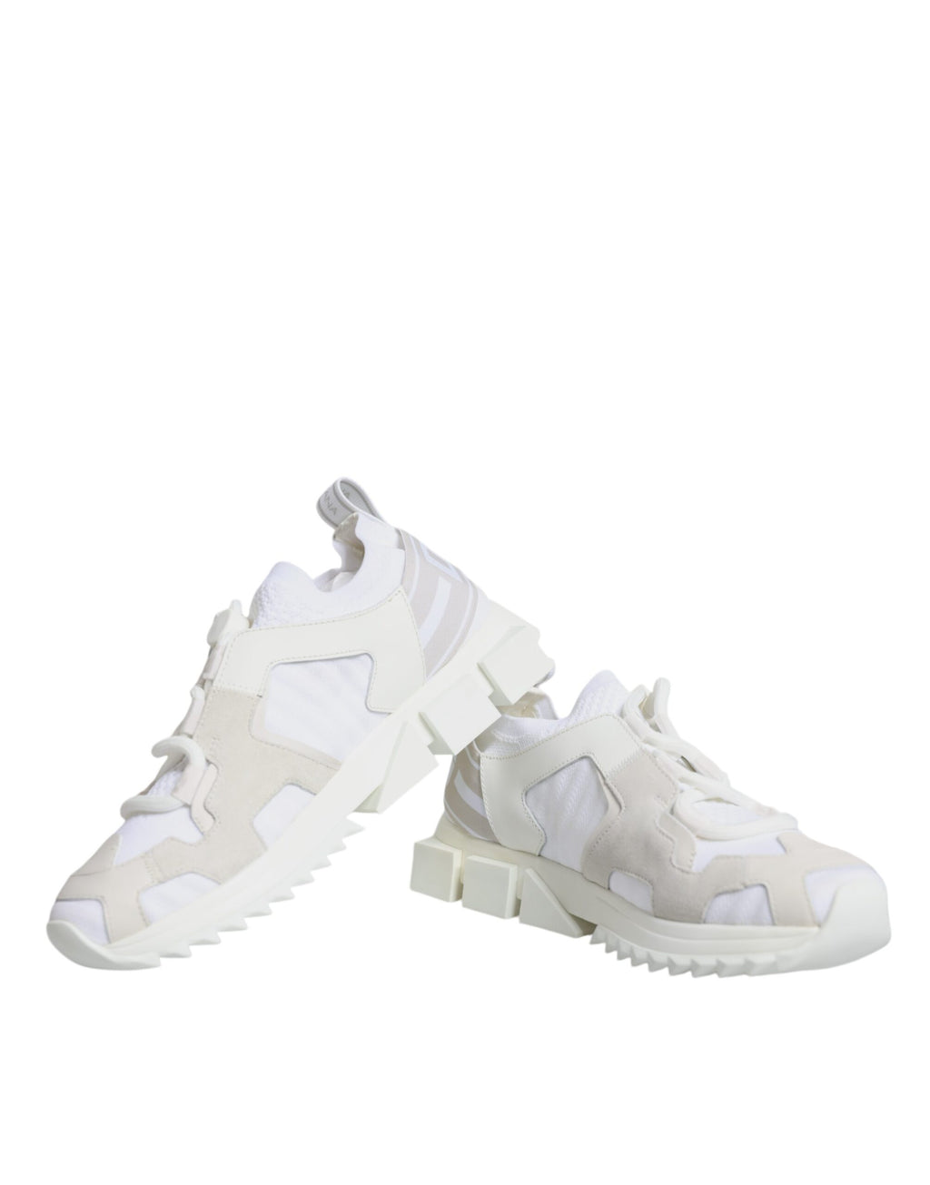 Chaussures de trekking Dolce & Gabbana Sorrento en mesh blanc, baskets de sport tendance pour homme.