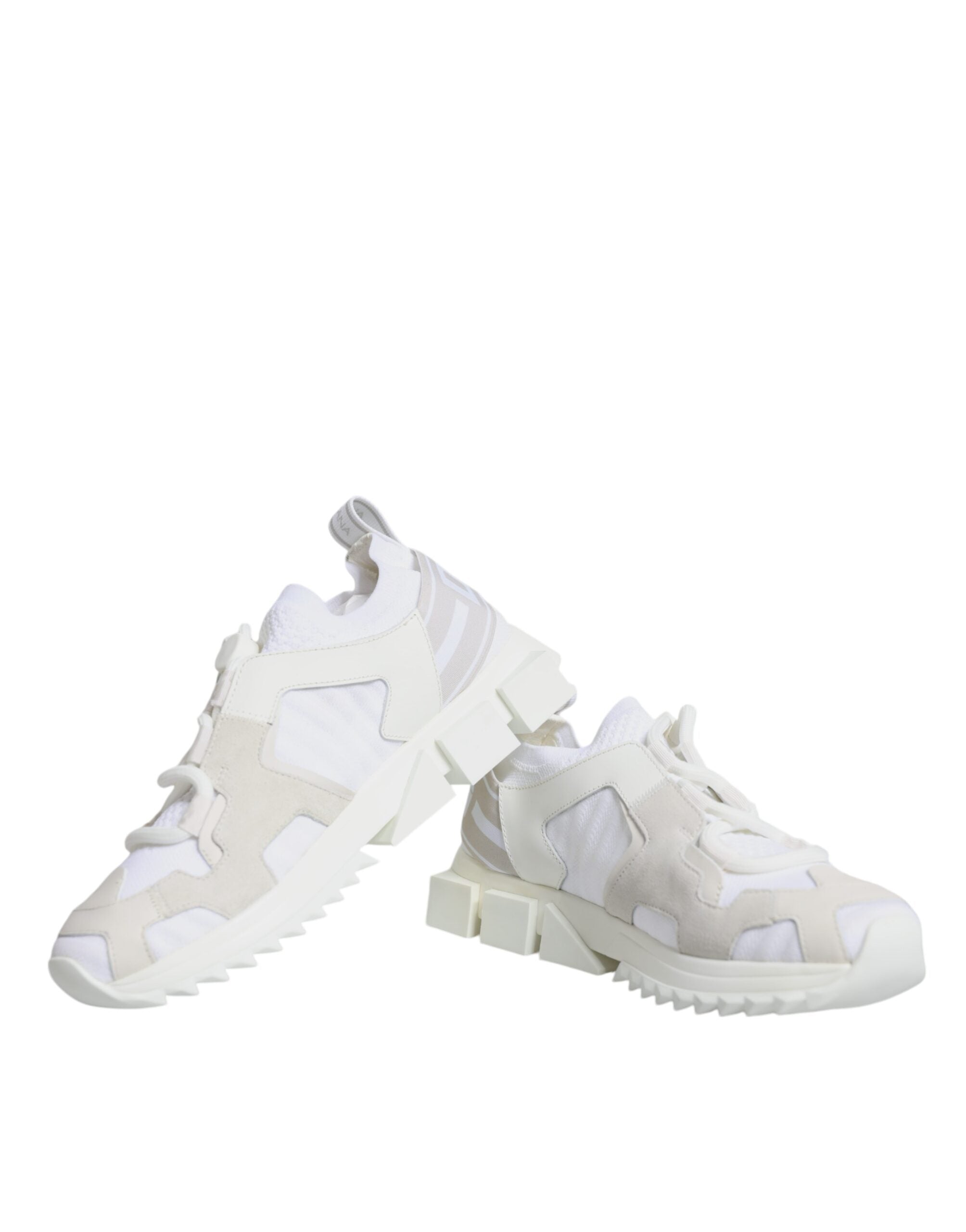 Chaussures de trekking Dolce & Gabbana Sorrento en mesh blanc, baskets de sport tendance pour homme.