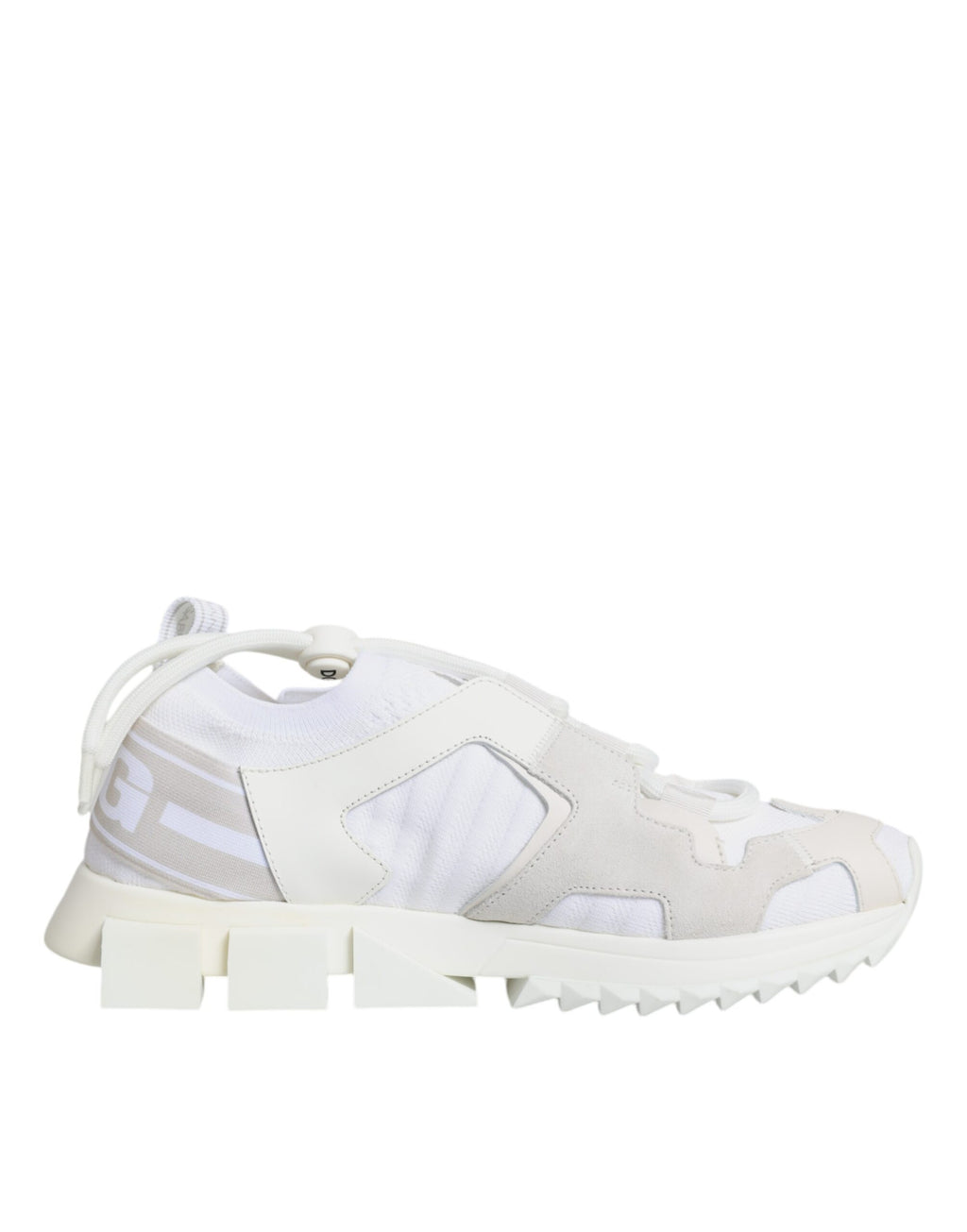 Chaussures de trekking Dolce & Gabbana Sorrento en mesh blanc, sneakers de marche sportives avec semelle robuste.