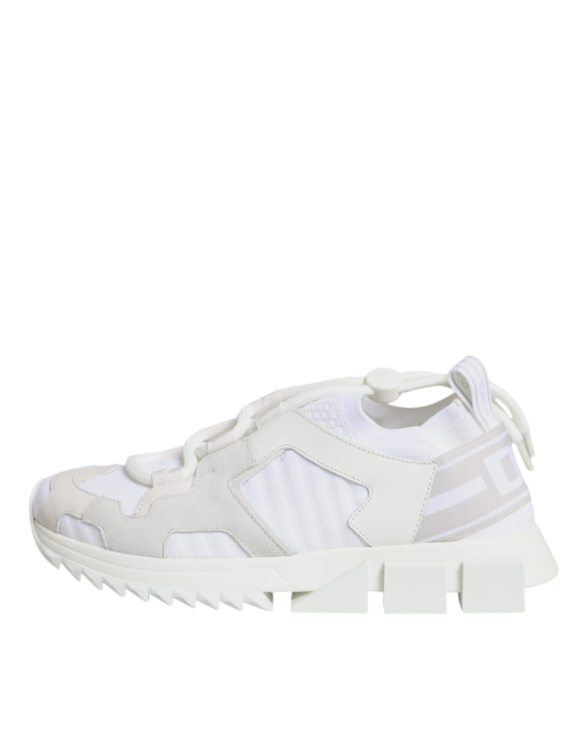 Chaussures de trekking Dolce & Gabbana Sorrento en mesh blanc, baskets élégantes pour randonnée et style décontracté.