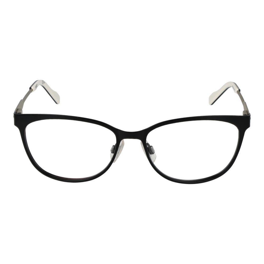 Lunettes Hugo Boss en acier inoxydable noir avec monture élégante et moderne, visibles en gros plan.
