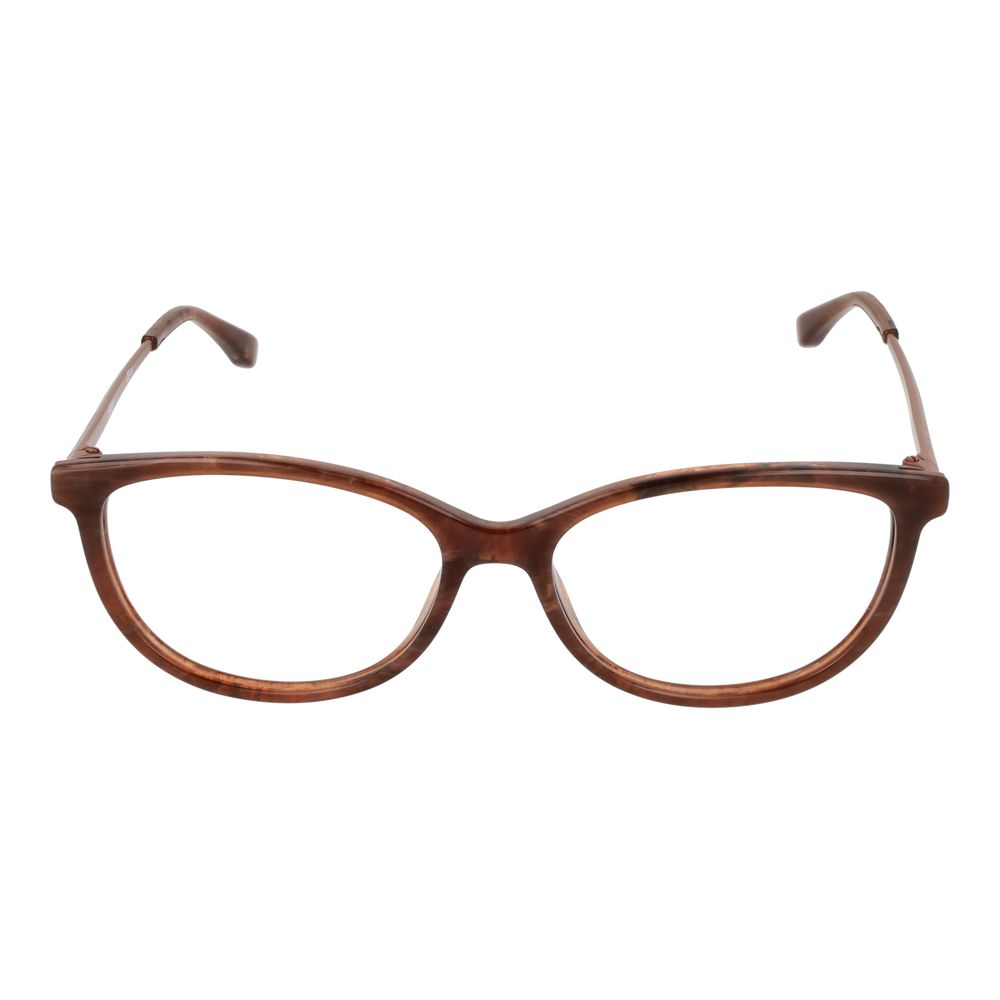 Monture de lunettes en acétate marron de la marque Hugo Boss, style élégant et moderne.