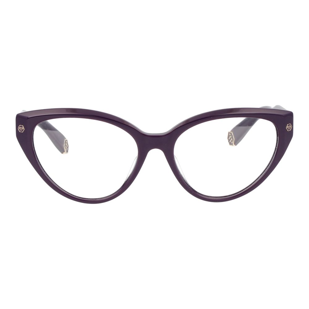 Lunettes à monture en acétate violet de Philipp Plein, style moderne et élégant pour un look tendance.