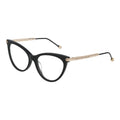 Lunettes Philipp Plein en acétate de cellulose noires avec monture élégante et moderne, vues de face.