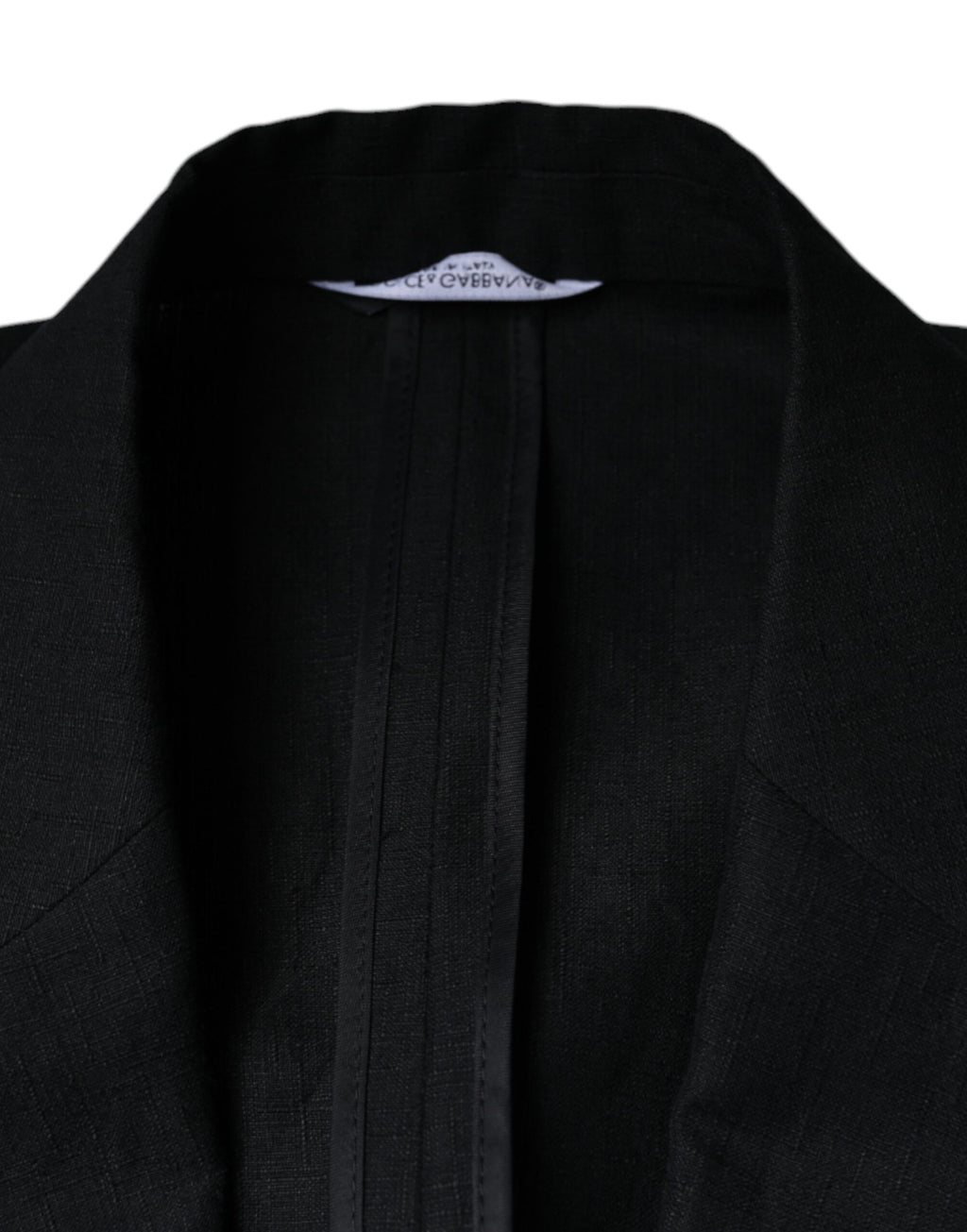 Veste blazer noir en lin à double boutonnage de Dolce & Gabbana, style élégant et sophistiqué pour femme