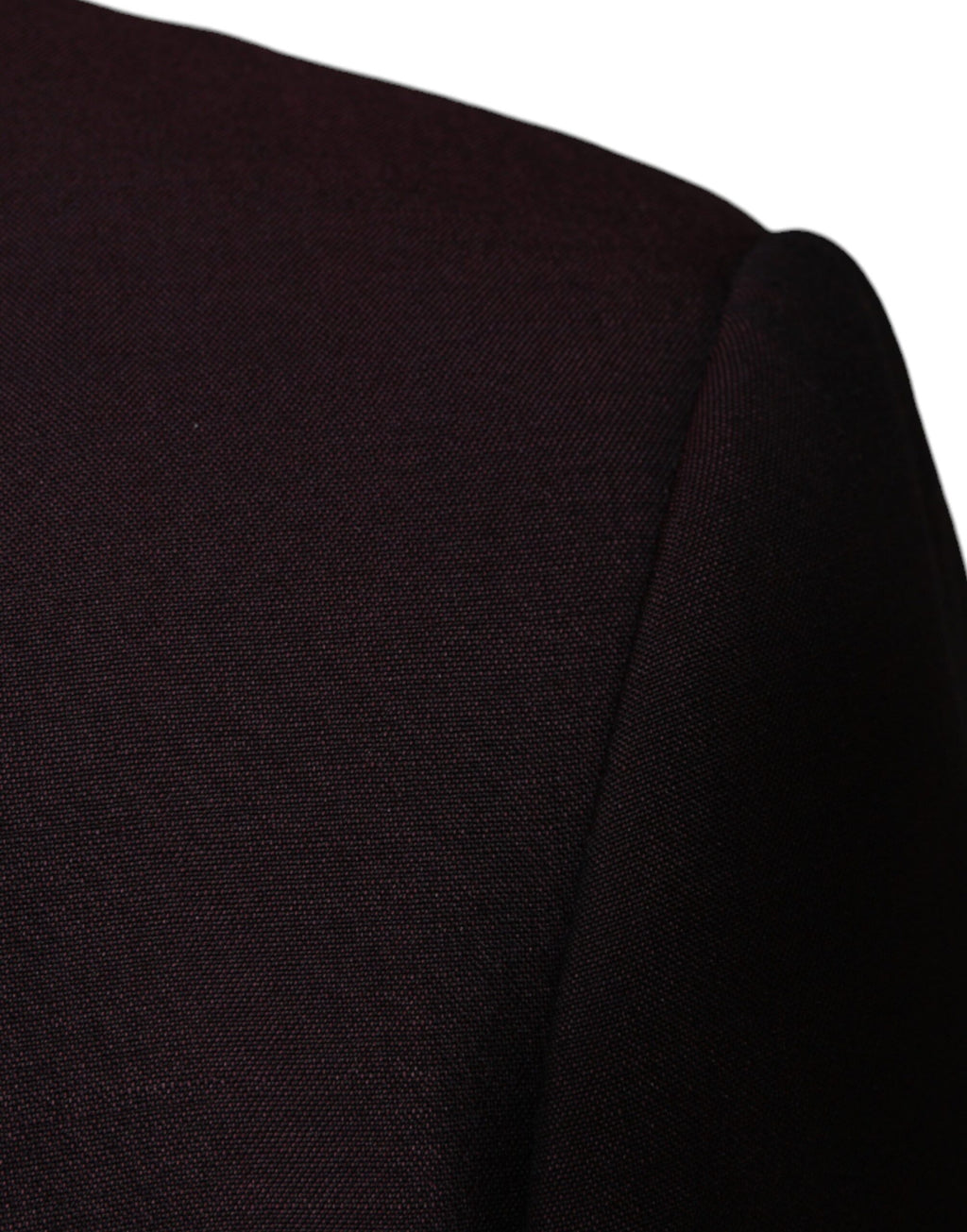 Veste blazer en laine bordeaux à un bouton de Dolce & Gabbana, coupe simple et élégante, vue de face.