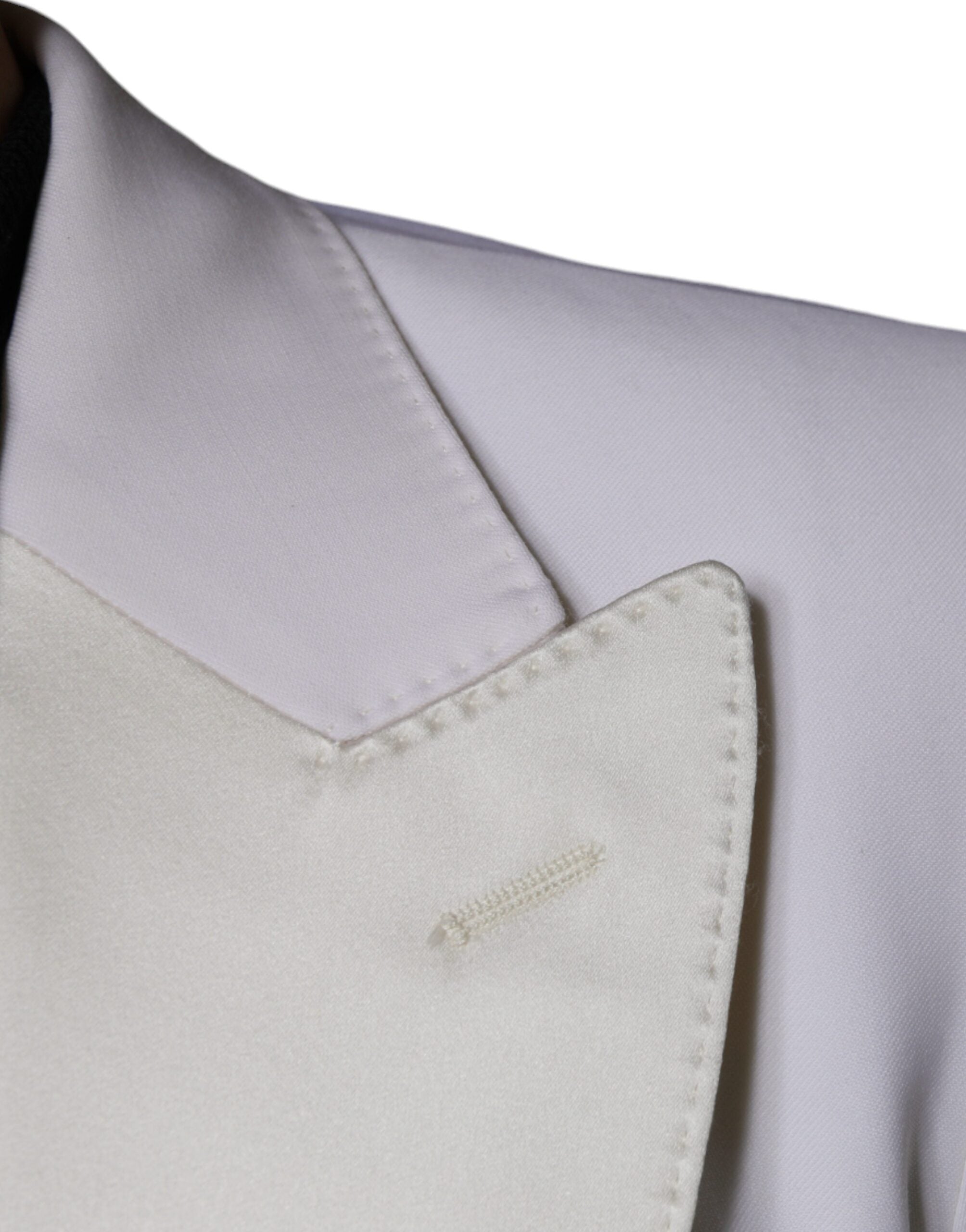Blazer pour femme Dolce & Gabbana, robe en laine blanche, à un bouton, coupe classique, élégant et sophistiqué.