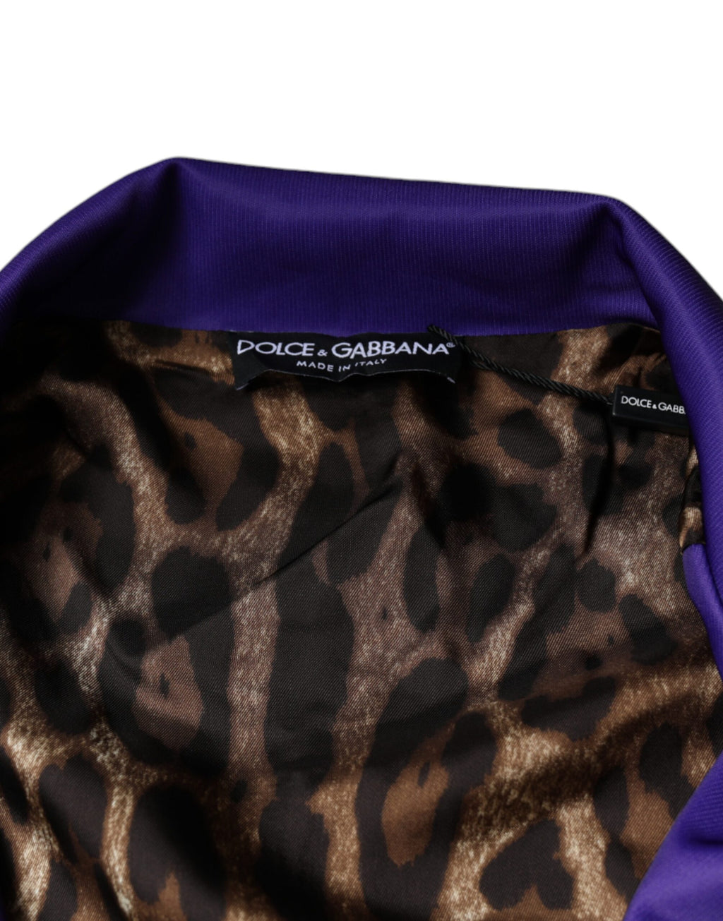 Veste bomber zippée pour l'année du cochon, coloris violet, Dolce & Gabbana, avec logo et design élégant.