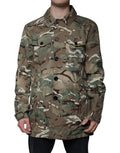 Manteau à col avec motif camouflage multicolore Dolce & Gabbana, veste élégante avec détails de style moderne.