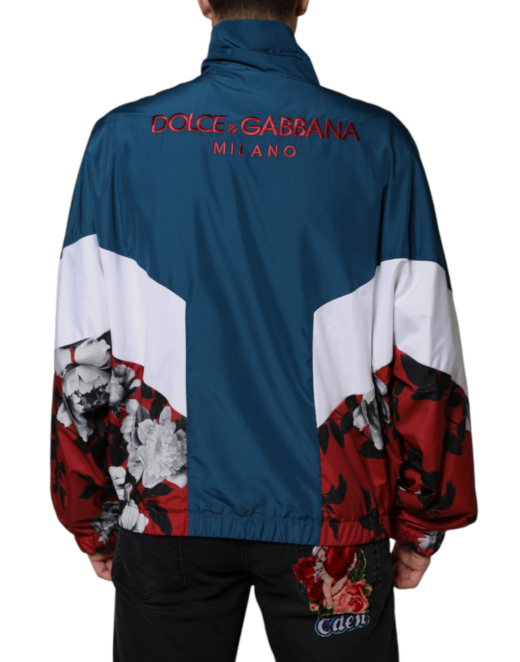 Veste zippée en polyester multicolore de Dolce & Gabbana, style élégant et moderne pour homme ou femme.