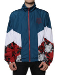 Veste zippée en polyester multicolore de Dolce & Gabbana, style décontracté avec capuche et détails tendance.
