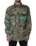 Chemise à boutons Dolce & Gabbana en camouflage multicolore, motif tendance, tissu léger, style décontracté.