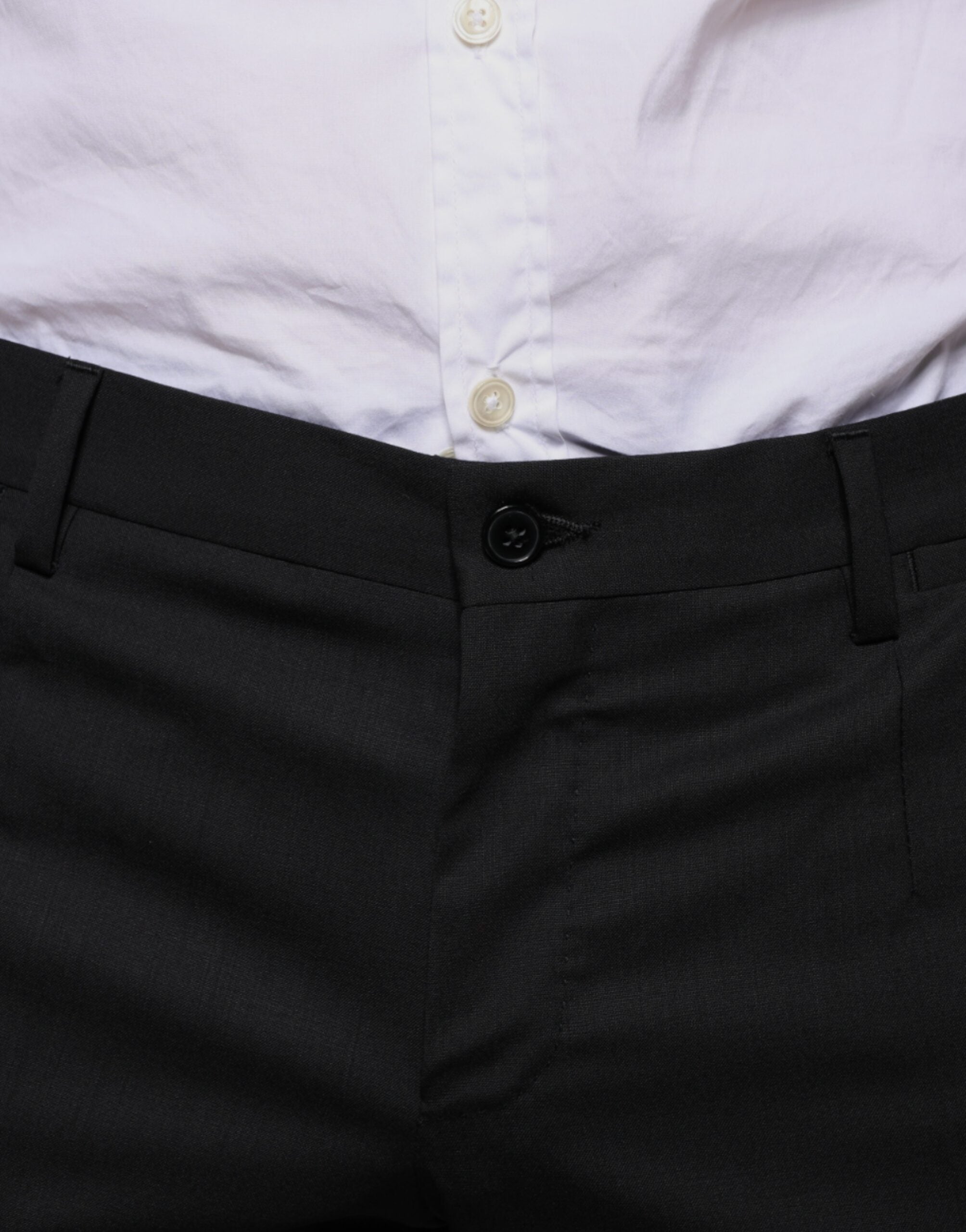 Pantalon formel noir en laine Dolce & Gabbana, coupe skinny, pour femme, détail élégant et tissu de haute qualité.