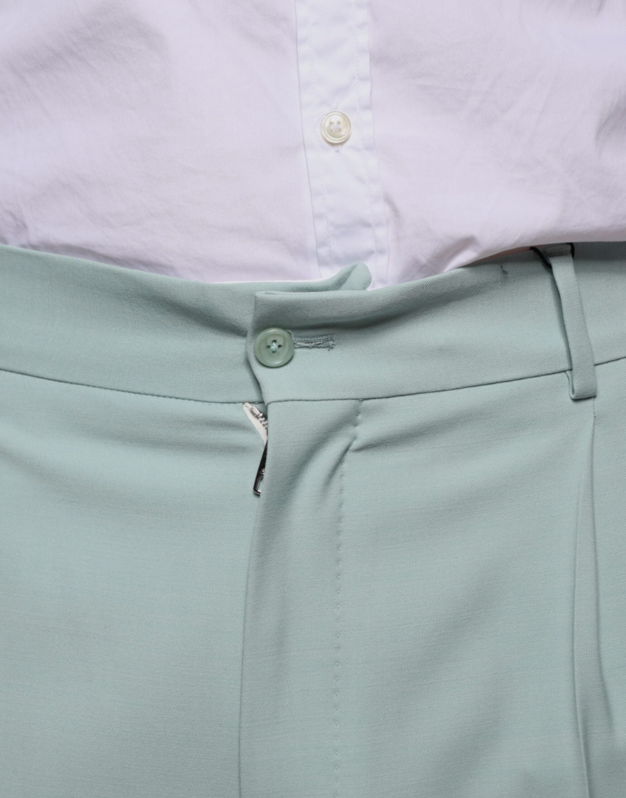 Pantalons en coton vert menthe de Dolce & Gabbana, style élégant et confortable, pour femme.