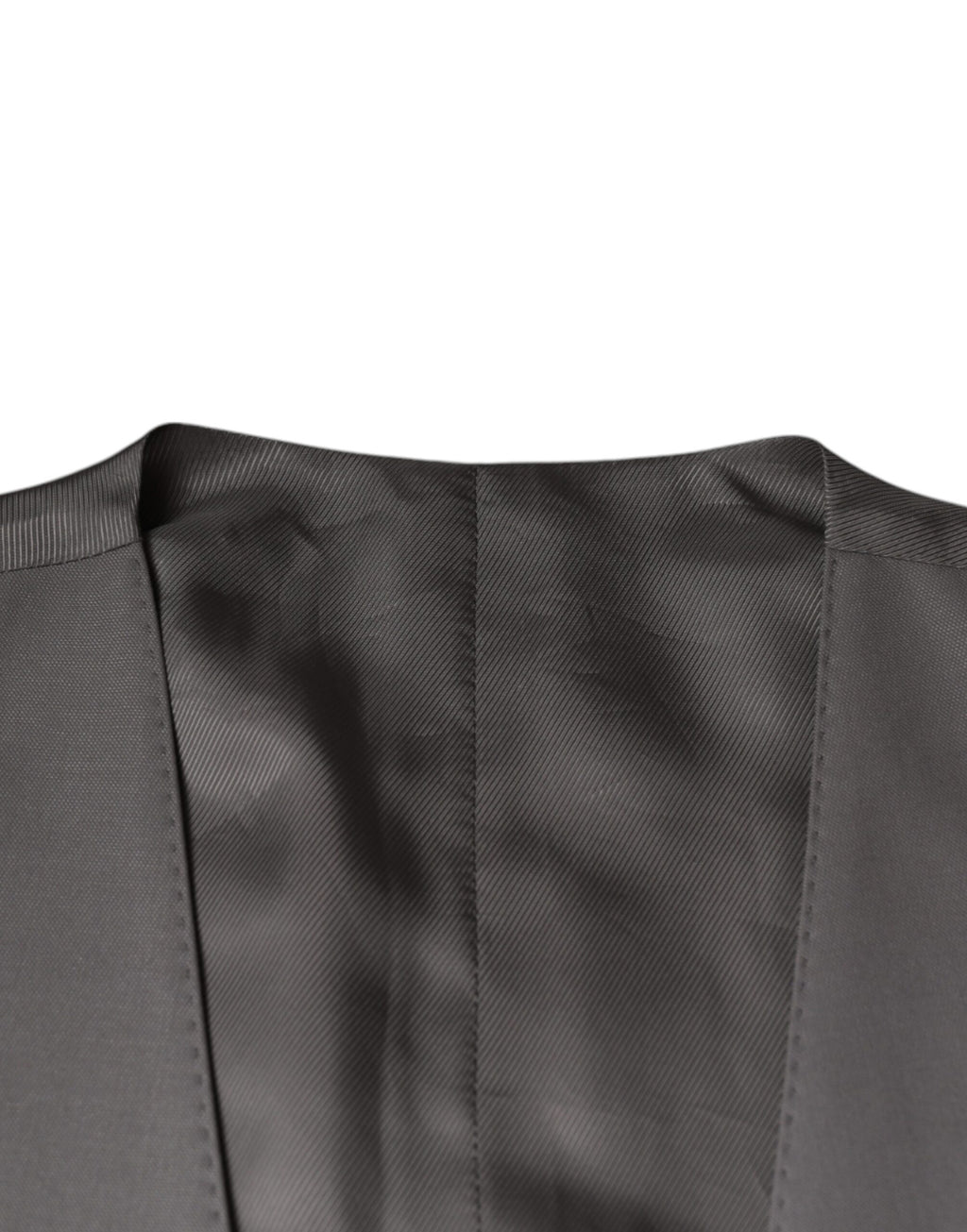 Gilet de costume en laine gris clair Dolce & Gabbana, élégant et ajusté, pour homme.