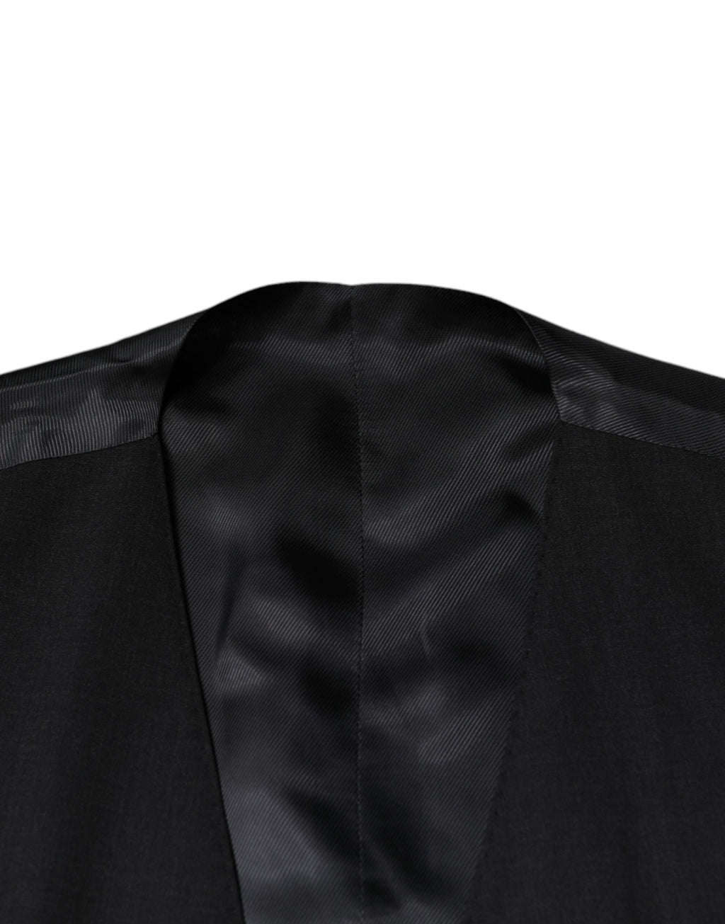 Gilet de costume noir en laine de Dolce & Gabbana, robe sans manches élégante et formelle, ajustée et sophistiquée.