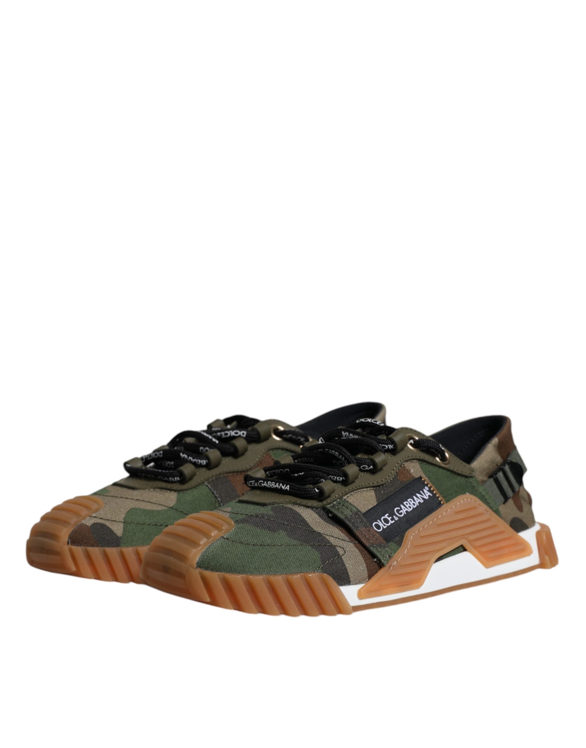 Chaussures sneakers basses pour hommes Dolce & Gabbana multicolores modèle NS1, vue de face.