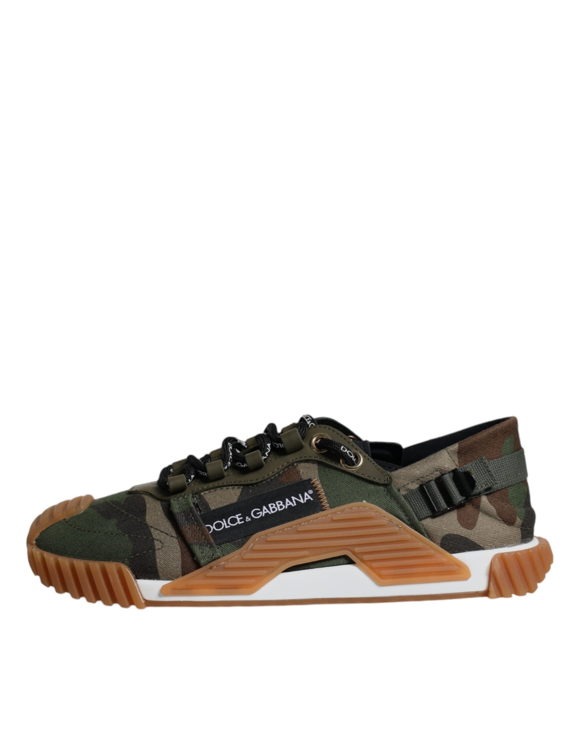 Chaussures sneakers basses multicolores Dolce & Gabbana pour hommes, style décontracté et tendance, vue de face.