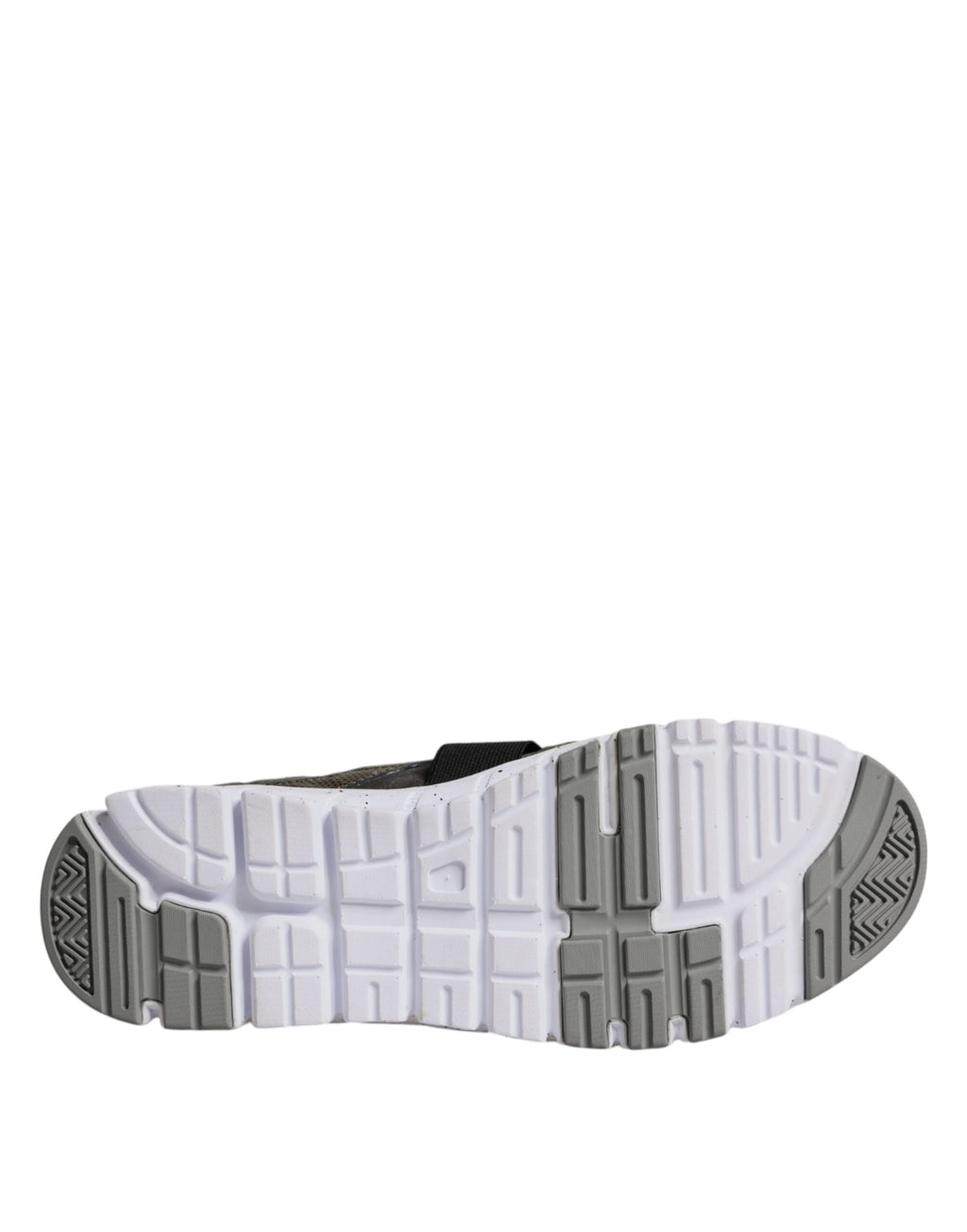 Chaussures sneakers basses Dolce & Gabbana en toile multicolore et cuir, vue de face, détails colorés et logo sur la semelle