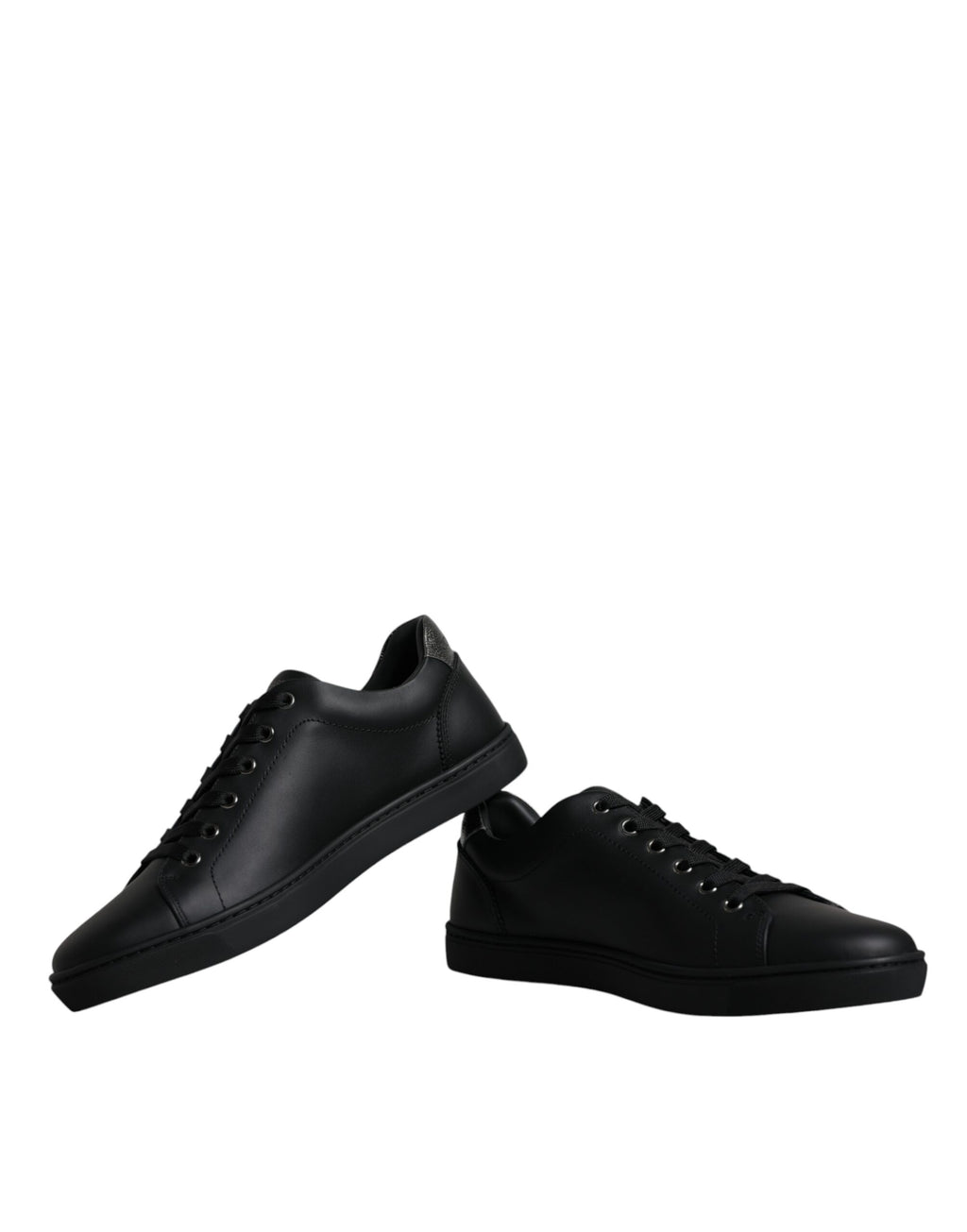 Chaussures sneakers noires Dolce & Gabbana London Sacred Heart pour homme, semelle en caoutchouc et design élégant
