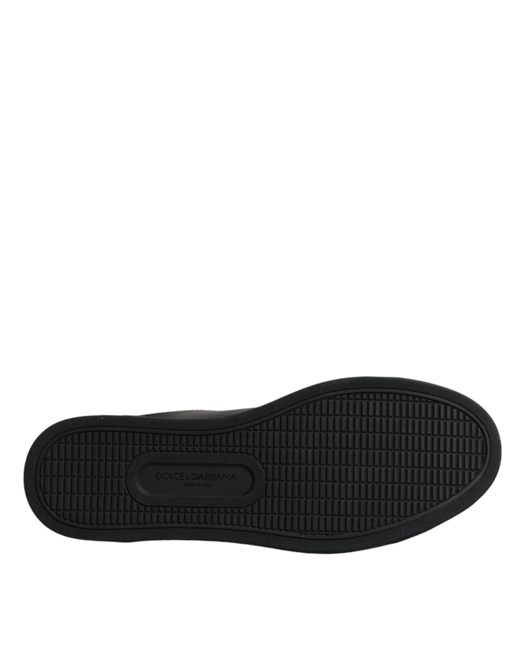 Chaussures sneakers pour homme Dolce & Gabbana London Sacred Heart en noir, vue de face avec détails du design.