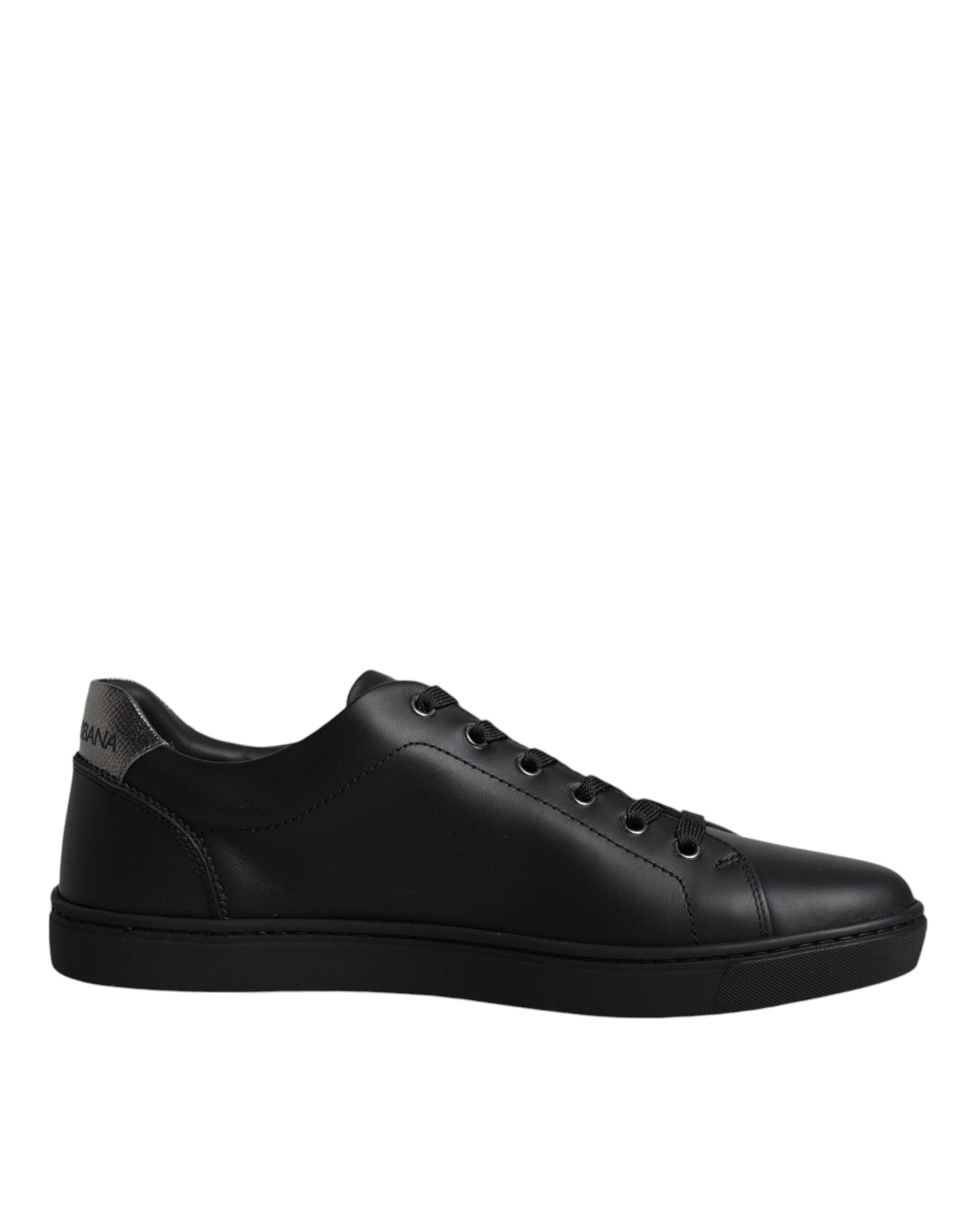 Chaussures sneakers pour hommes Dolce & Gabbana London Sacred Heart en noir, design élégant et moderne.