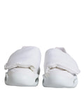 Chaussures basses blanches Dolce & Gabbana en tissu rembourré, baskets élégantes pour un style décontracté.