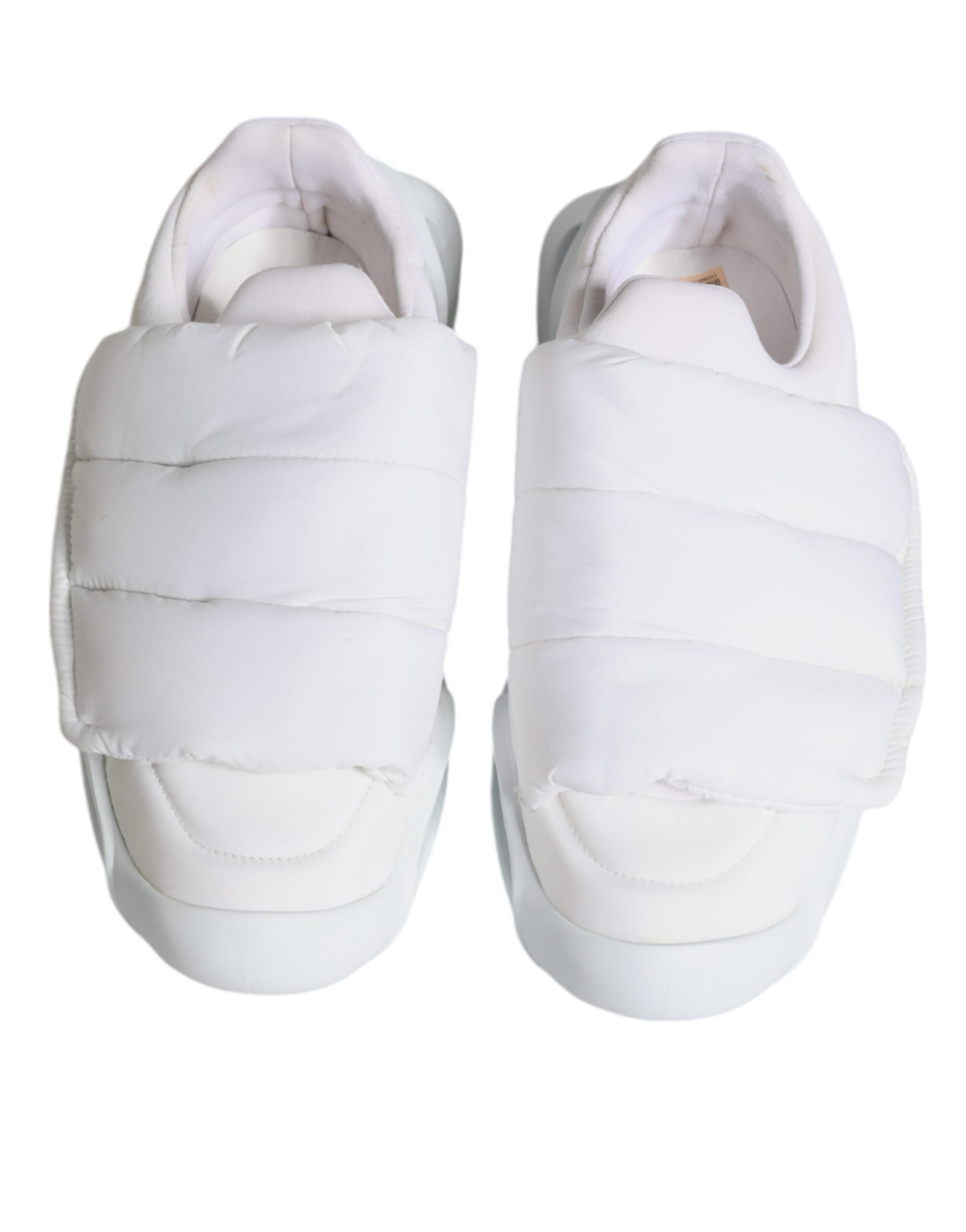 Sneakers bass Dolce & Gabbana blanches en tissu rembourré, style décontracté et confortable pour le quotidien.