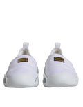 Chaussures basses blanches Dolce & Gabbana en tissu rembourré, chaussures de sport élégantes et confortables.