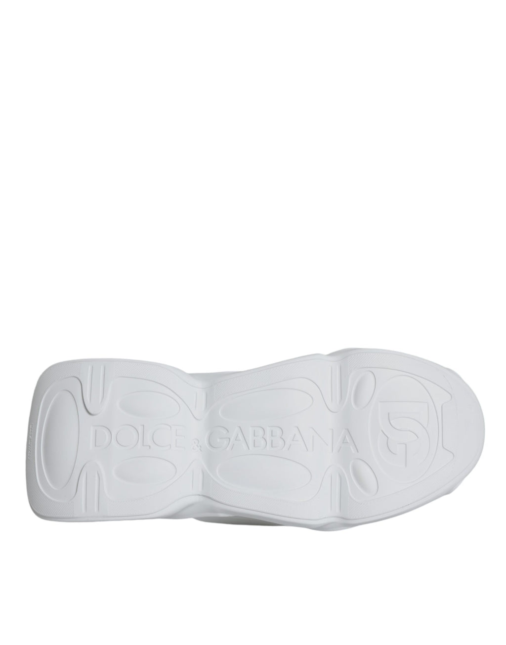 Chaussures basses blanches Dolce & Gabbana en tissu rembourré, sneakers décontractés pour homme.
