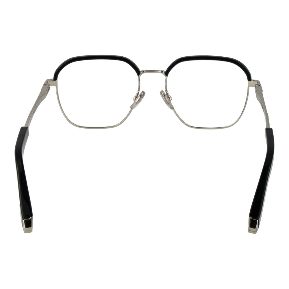 Lunettes en métal noires Philipp Plein avec monture élégante et moderne, visibles en gros plan.