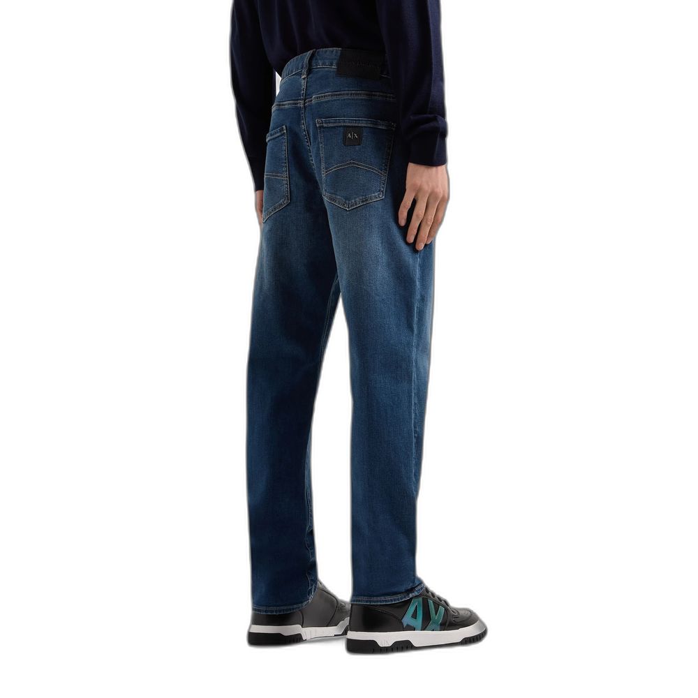 Jeans skinny en coton bleu de la marque Armani Exchange, vue détaillée sur le produit.