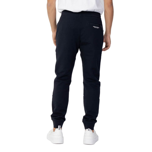 Pantalons de jogging en coton bleu Armani Exchange pour homme, style décontracté et confortable.