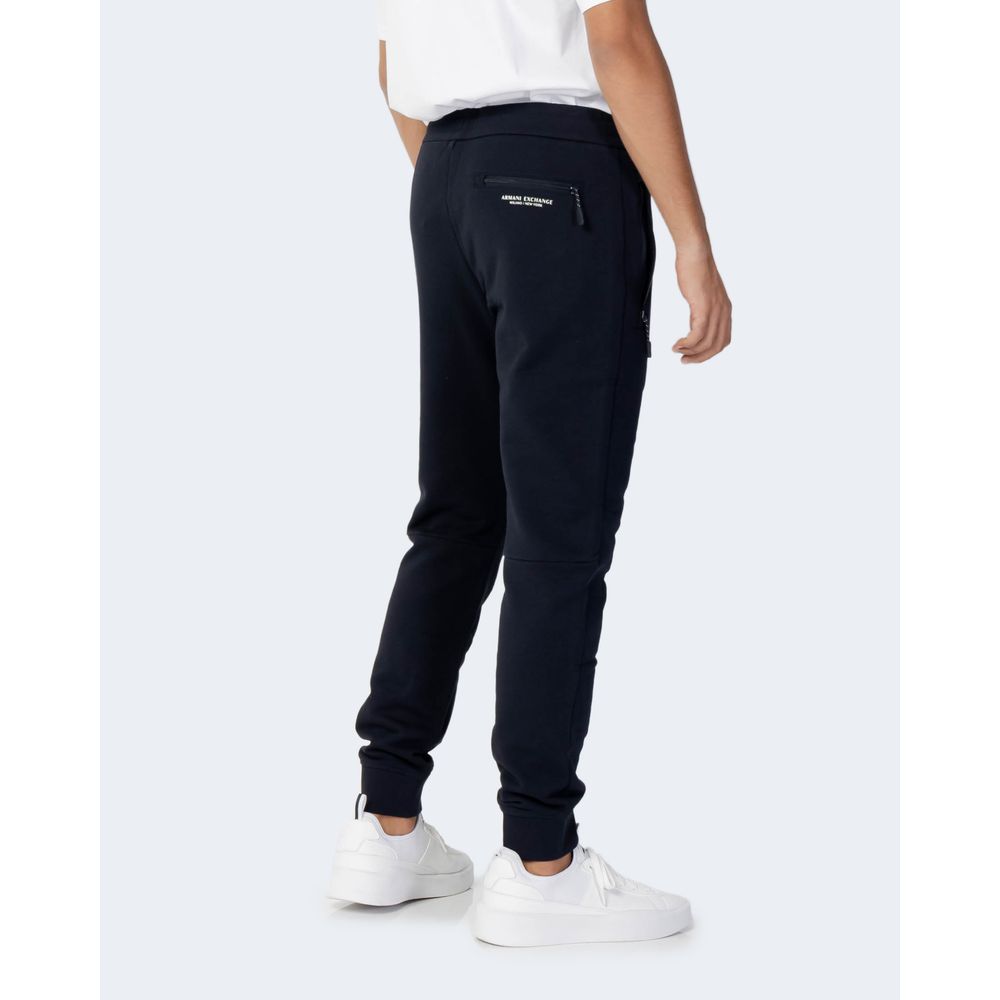 Pantalons de jogging en coton bleu Armani Exchange pour homme, look décontracté et confortable pour le sport ou la détente.