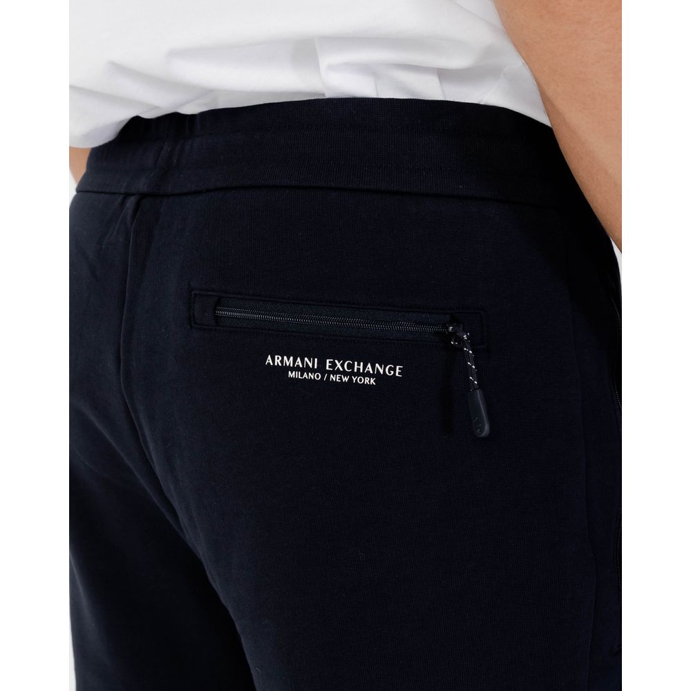 Pantalon de jogging en coton bleu Armani Exchange, style décontracté pour l'entraînement ou le confort quotidien.