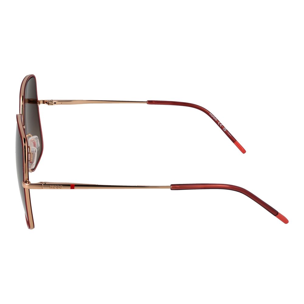Lunettes de soleil multicolores en métal Hugo Boss, style moderne avec monture élégante et branches colorées.
