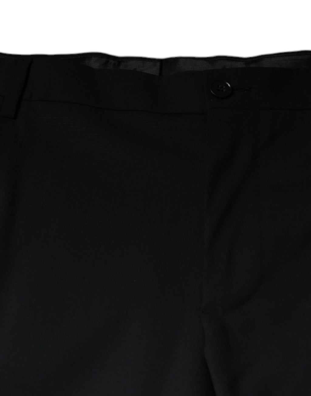 Pantalon de costume noir en laine pour homme de Dolce & Gabbana, style formel et élégant, vue de face.