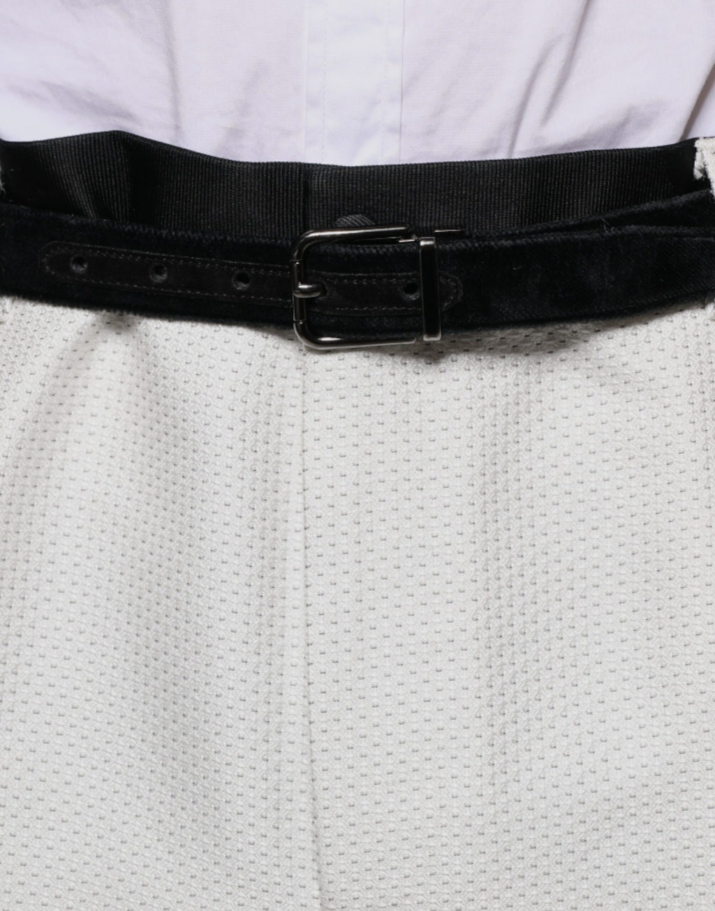 Pantalon formel en polyester blanc de Dolce & Gabbana, style élégant et moderne pour femme.