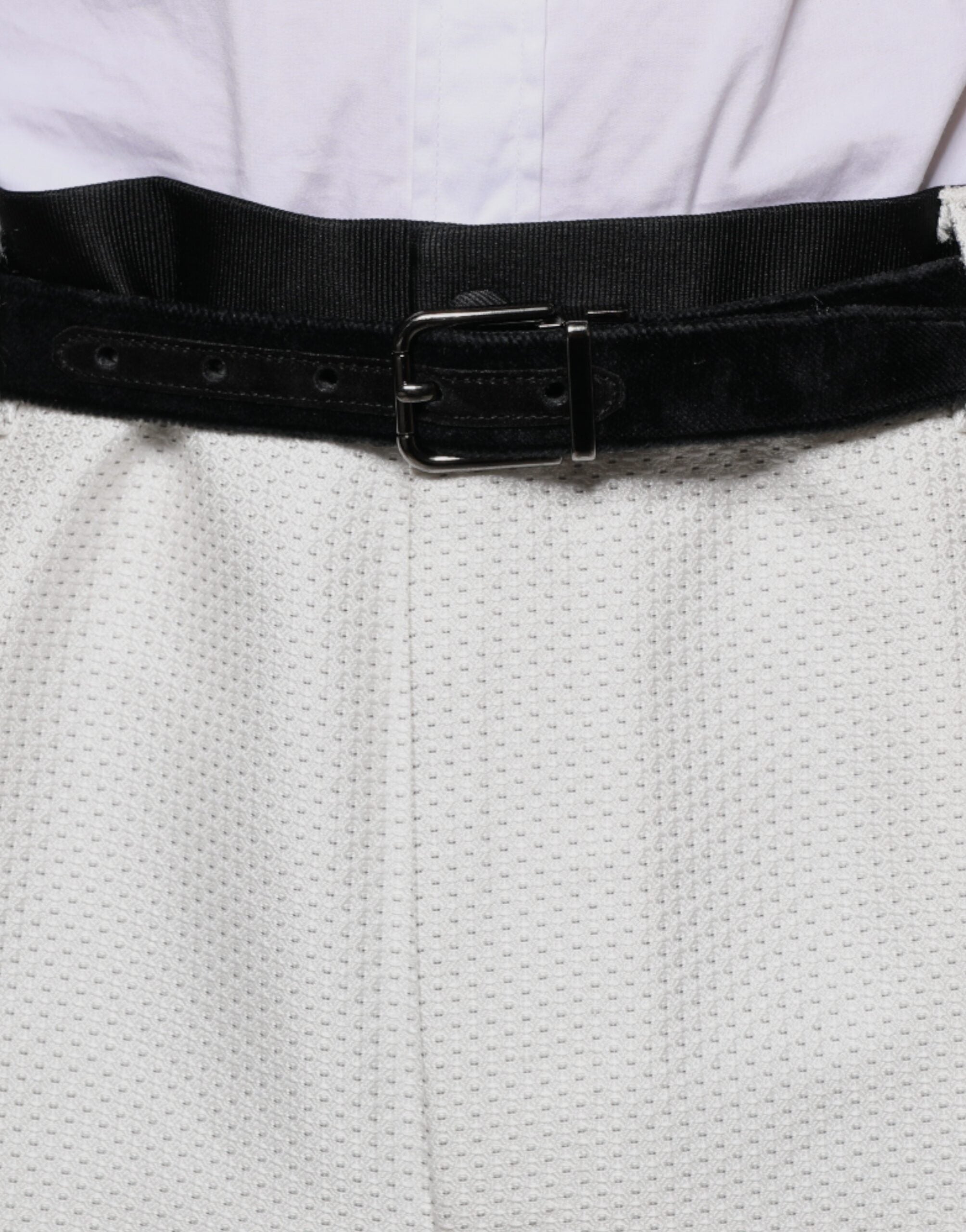 Pantalon formel en polyester blanc de Dolce & Gabbana, style élégant et moderne pour femme.