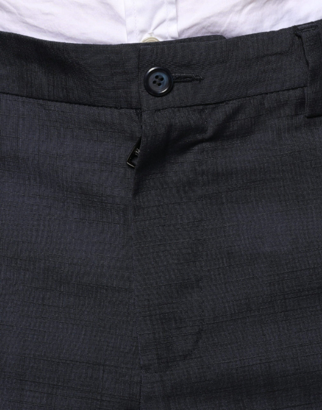 Pantalon formel noir en coton et laine Dolce & Gabbana, coupe élégante, détails sophistiqués, parfait pour une tenue chic.