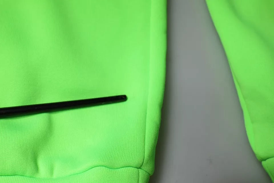 Pantalons cargo joggers en polyester vert néon de Dolce & Gabbana, style décontracté et moderne, avec poches latérales.