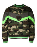 Sweat-shirt Dolce & Gabbana multicolore camouflage avec motif de sweat-shirt en coton.