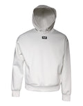 Sweat-shirt à capuche blanc Dolce & Gabbana D&G Logo pour homme, sweat-shirt en coton élégant et confortable.