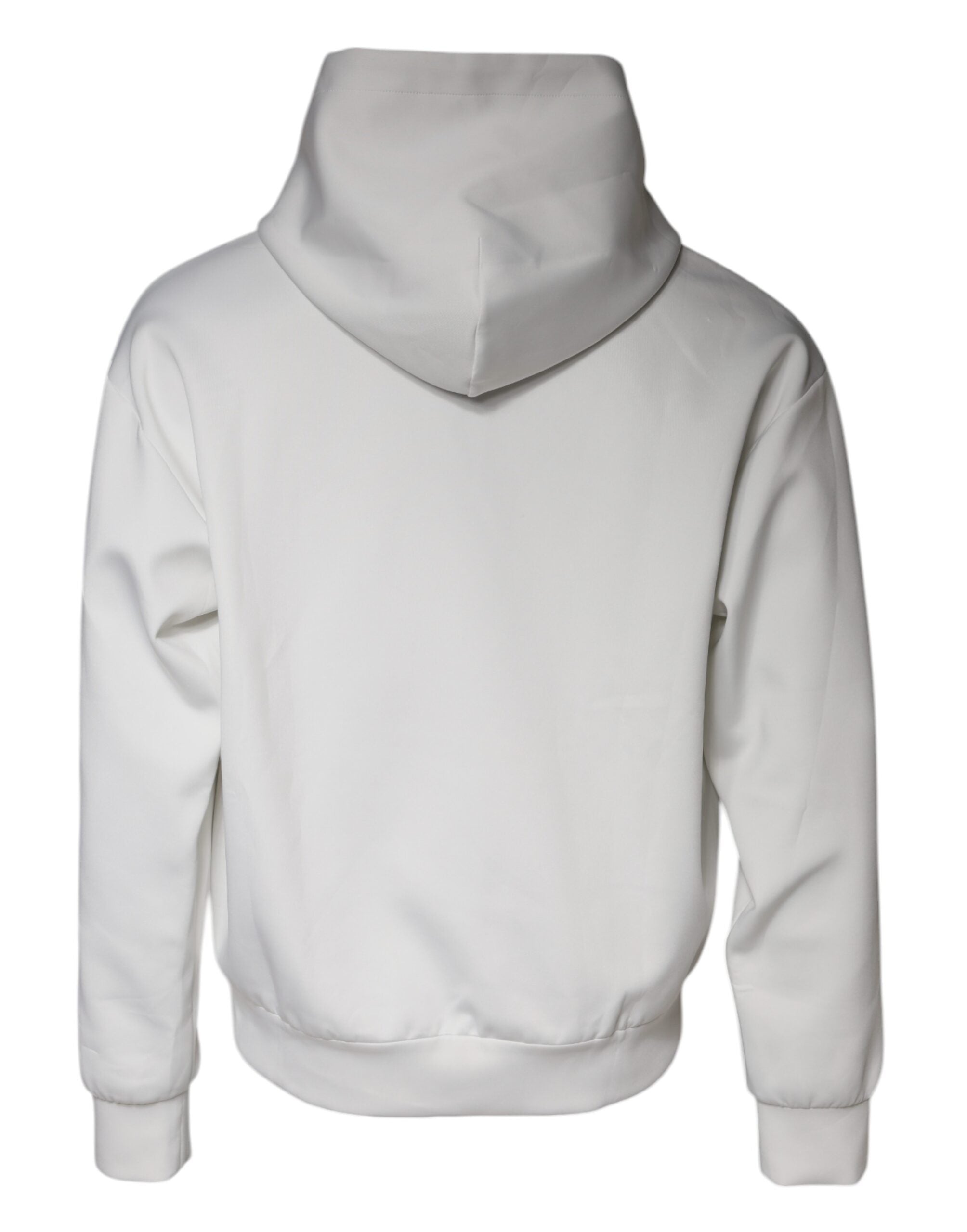 Sweat à capuche blanc Dolce & Gabbana avec logo D&G, pull-over pour homme, tissu doux et confortable.