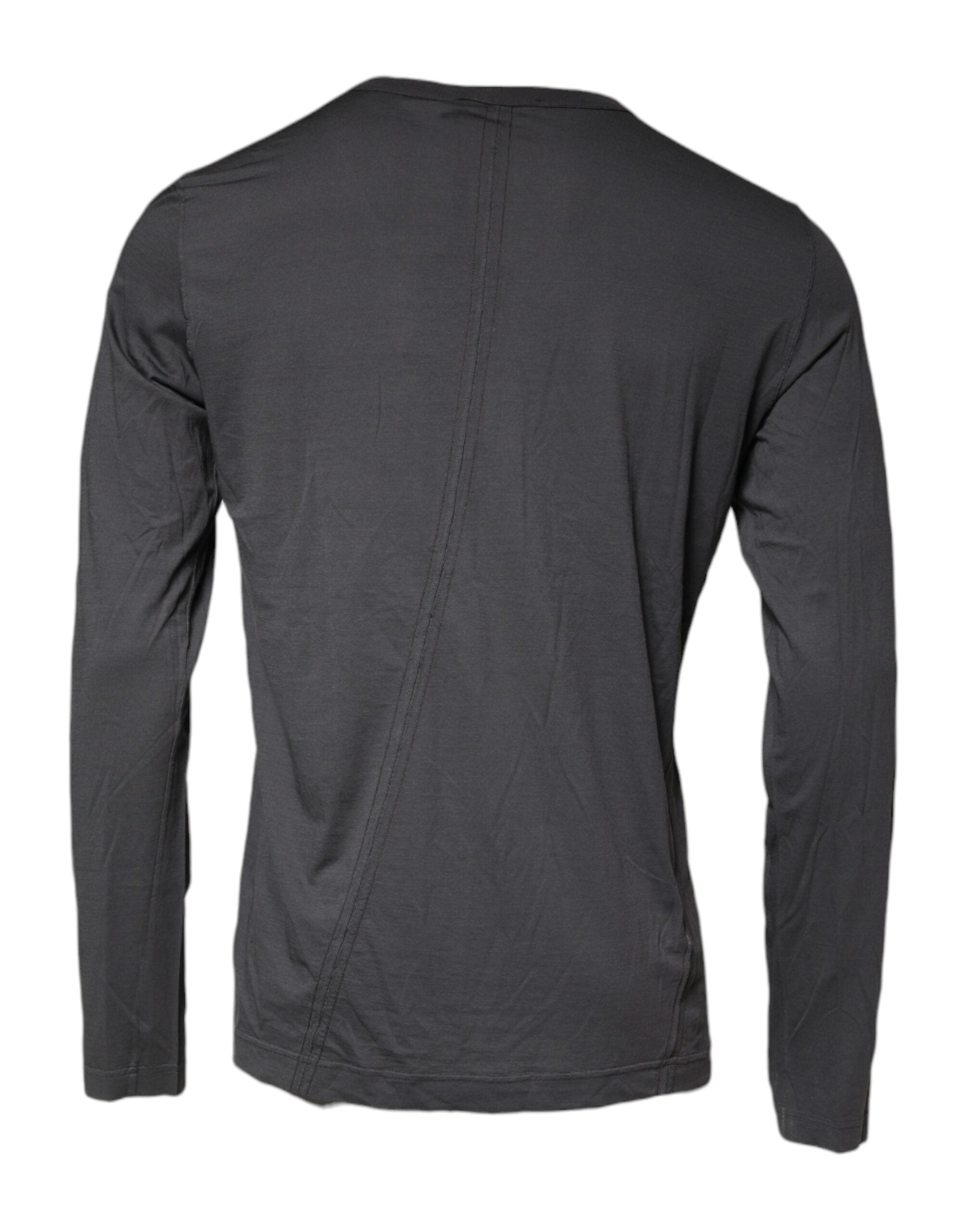 Pull Dolce & Gabbana gris avec broderie d'une couronne et d'une abeille, style élégant et tendance.