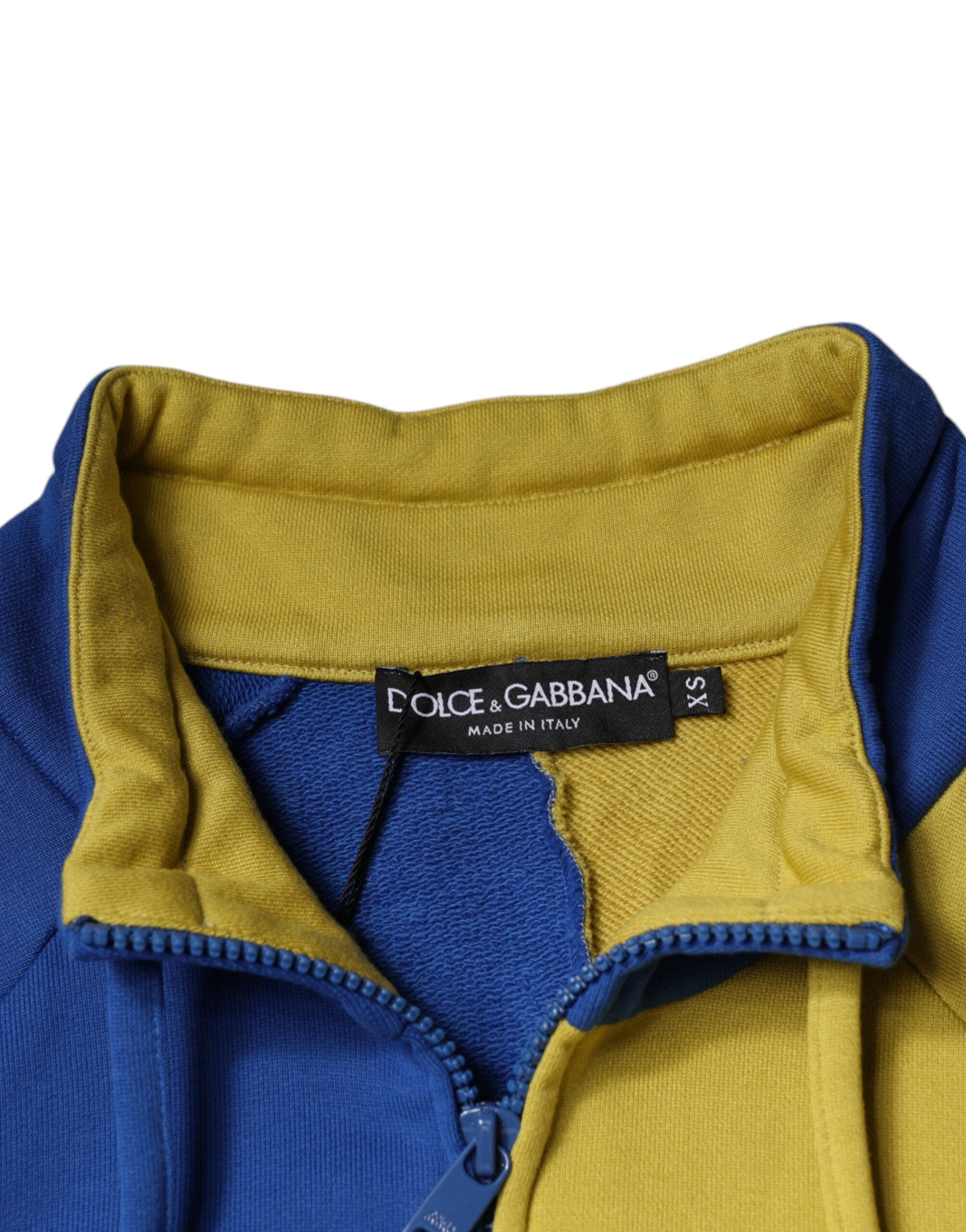Sweatshirt homme Dolce & Gabbana en patchwork multicolore avec motif élégant en tissu confortable.