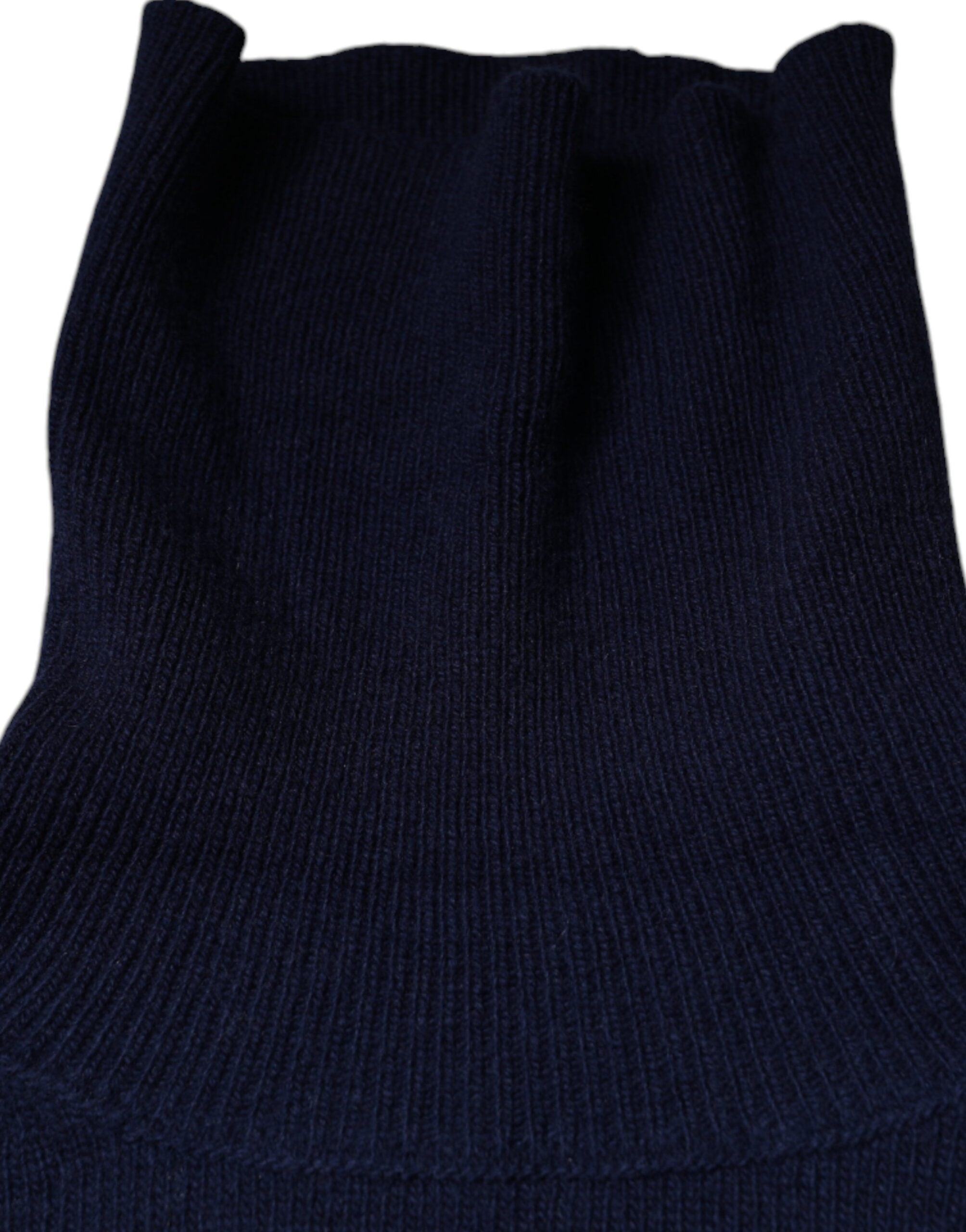 Pull à col roulé en laine bleue de Dolce & Gabbana, pull-over élégant avec texture douce et finition soignée.